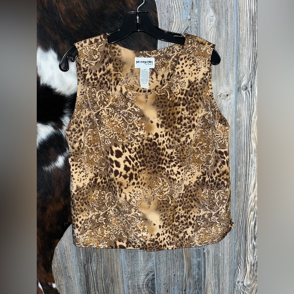 Perceptions size 14 cheetah printed camisole top